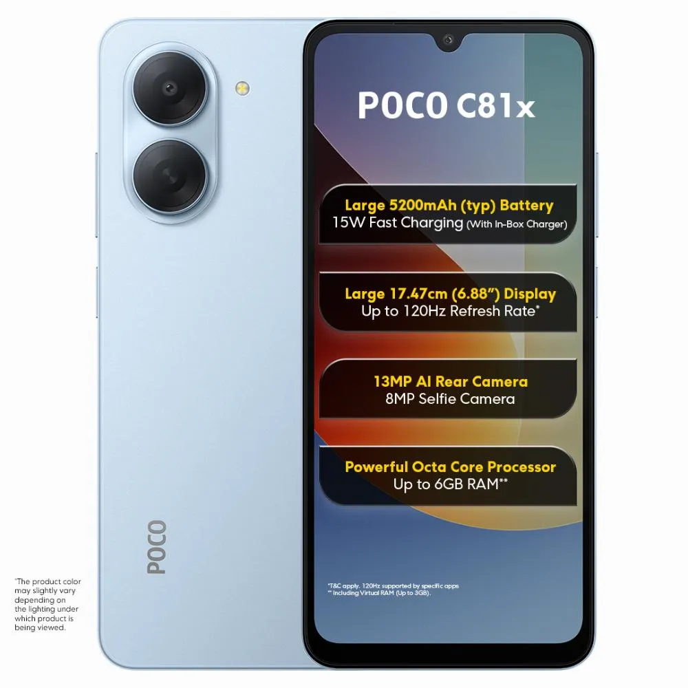 POCO C81x 64GB 3GB RAM Ice Blue